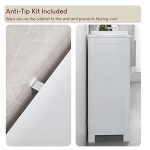 Priano 2-Drawer 2-Door Freestanding Cabinet - White