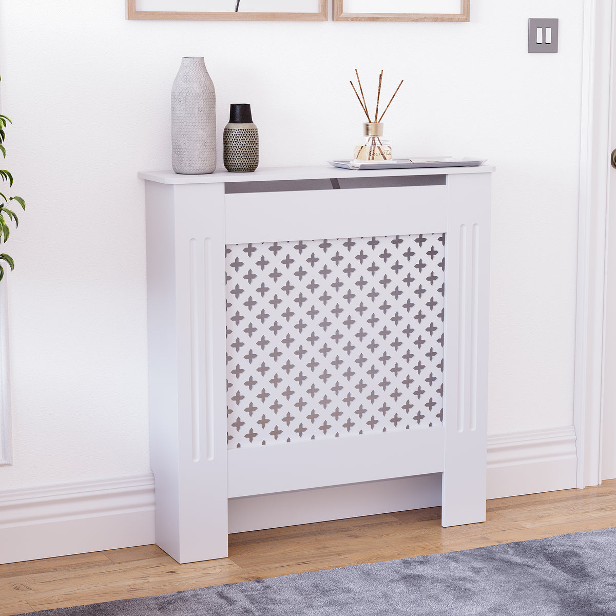 Oxford Radiator Cover - White, Small