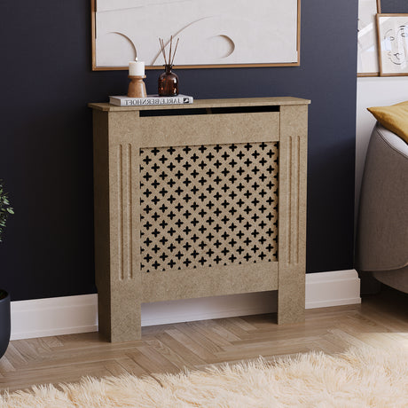 Oxford Radiator Cover - Unfinished, Small, Modern Design
