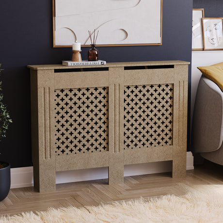 Oxford Radiator Cover - Unfinished, Medium, Modern Design

