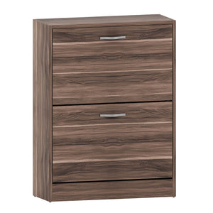 2-Drawer Shoe Cabinet, Walnut