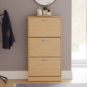 3-Drawer Shoe Cabinet, Pine