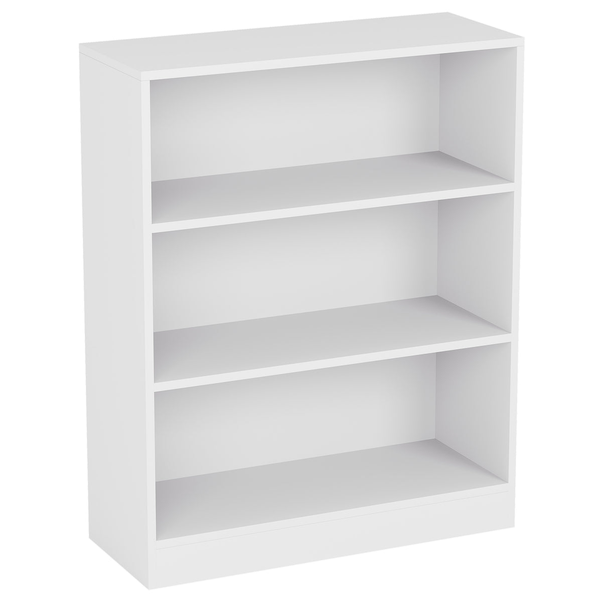 Cambridge 3-Tier Low Bookcase - White