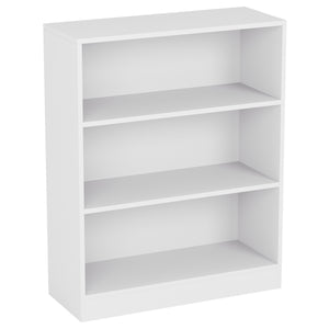 Cambridge 3-Tier Low Bookcase - White