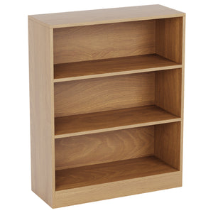 Cambridge 3-Tier Low Bookcase - Oak