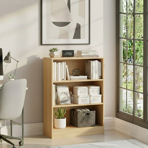 Cambridge 3-Tier Low Bookcase - Oak