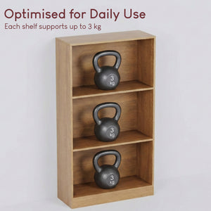 Cambridge 3-Tier Medium Bookcase - Oak