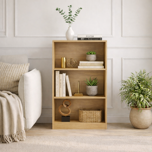 Cambridge 3-Tier Medium Bookcase - Oak