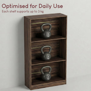 Cambridge 3-Tier Medium Bookcase - Walnut