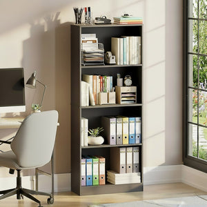 Cambridge 4-Tier Large Bookcase, Black