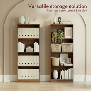 Cambridge 4-Tier Large Bookcase - Walnut
