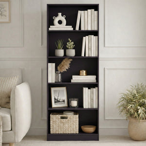 Cambridge 5-Tier Extra Large Bookcase - Black