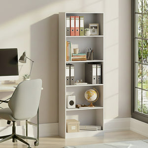Cambridge 5-Tier Extra Large Bookcase - White