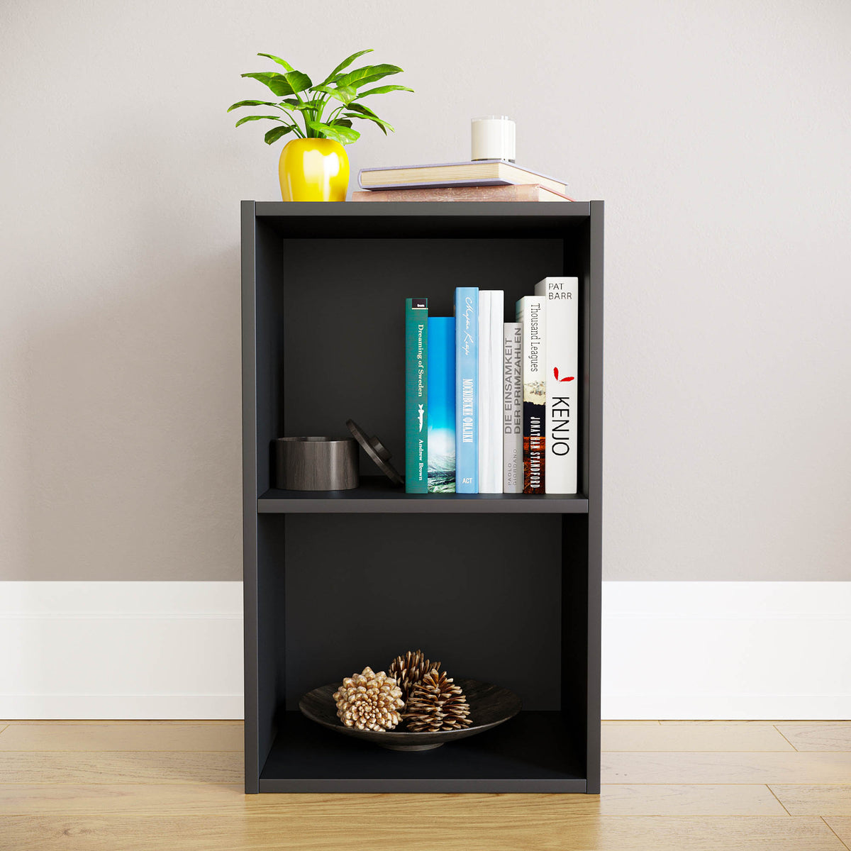 Oxford 2-Tier Cube Bookcase - Black
