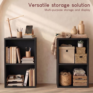 Oxford 2-Tier Cube Bookcase - Black