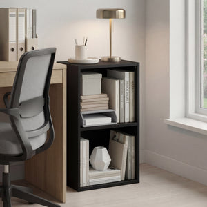 Oxford 2-Tier Cube Bookcase - Black