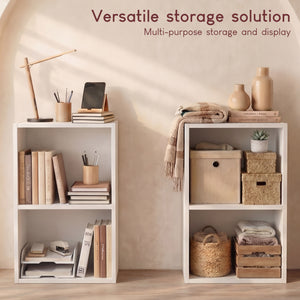 Oxford 2-Tier Cube Bookcase - White