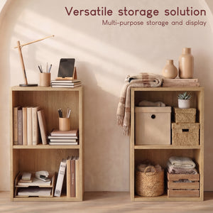 Oxford 2-Tier Cube Bookcase - Oak