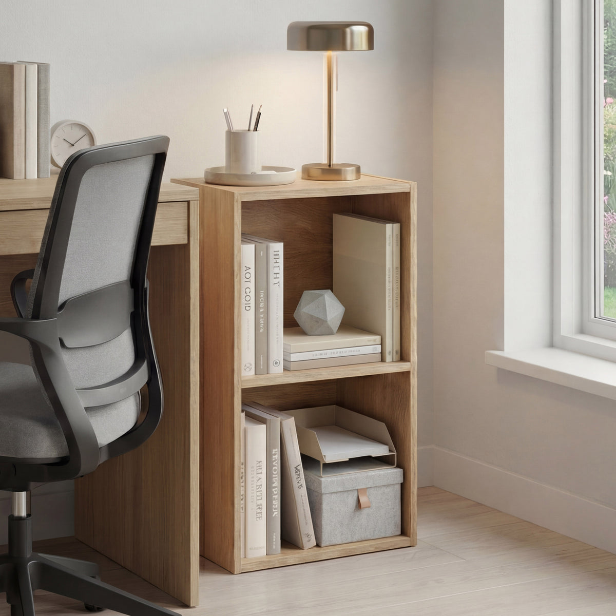 Oxford 2-Tier Cube Bookcase - Oak