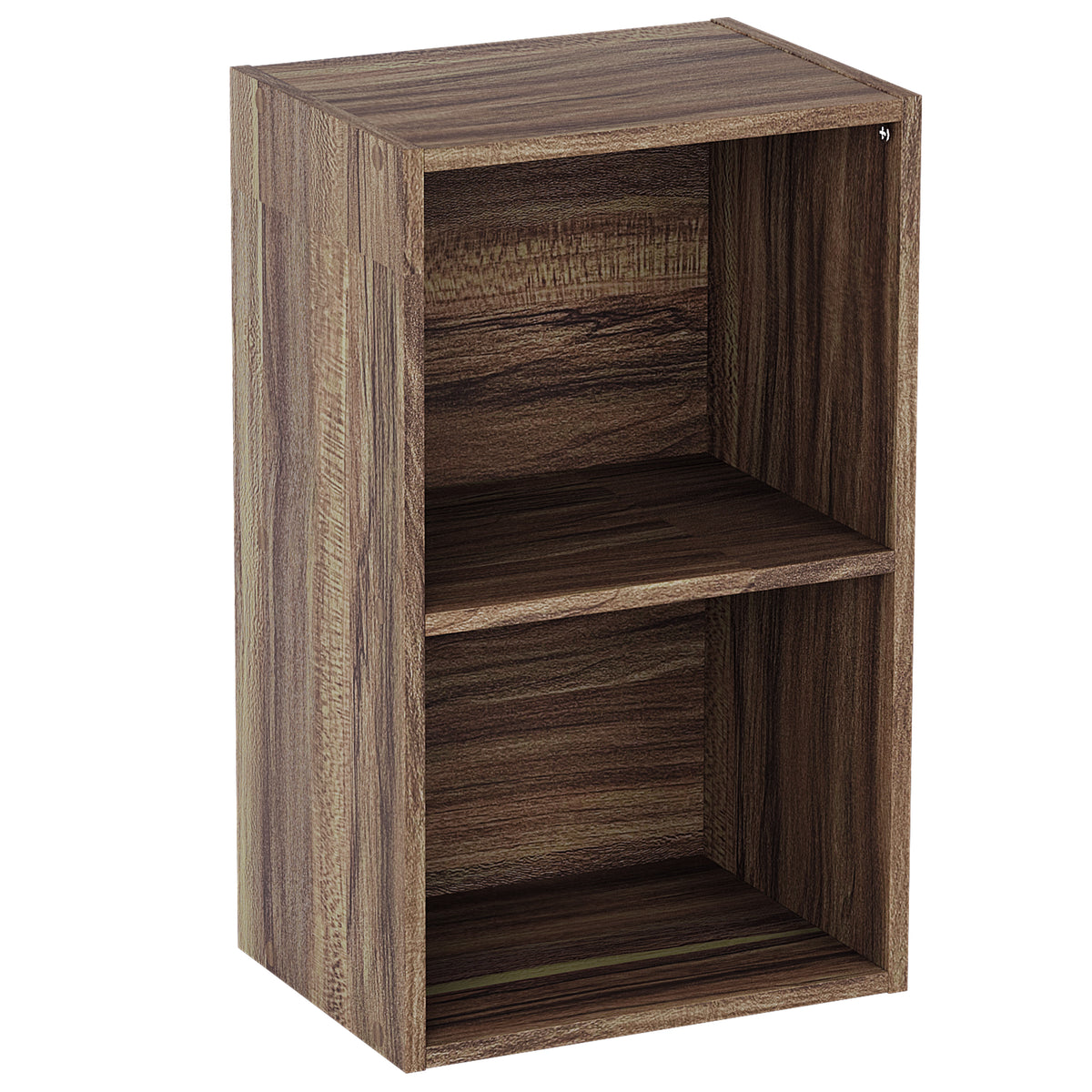 Oxford 2-Tier Cube Bookcase - Walnut