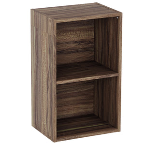 Oxford 2-Tier Cube Bookcase - Walnut