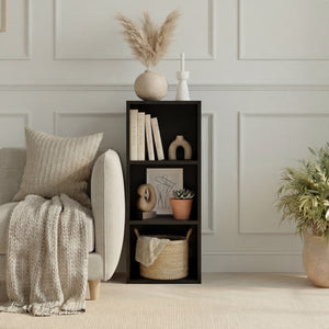 Oxford 3-Tier Cube Bookcase - Black