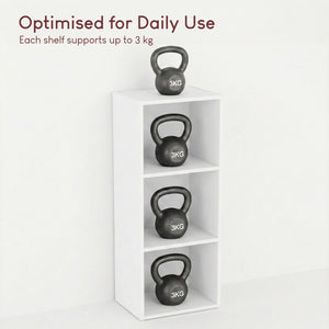 Oxford 3-Tier Cube Bookcase - White