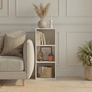 Oxford 3-Tier Cube Bookcase - White