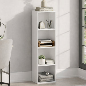 Oxford 4-Tier Cube Bookcase - White