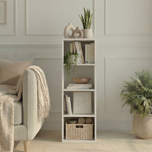 Oxford 4-Tier Cube Bookcase - White