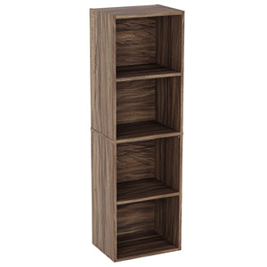 Oxford 4-Tier Cube Bookcase - Walnut