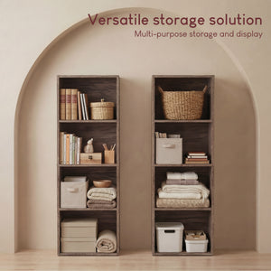 Oxford 4-Tier Cube Bookcase - Walnut