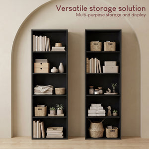 Oxford 5-Tier Cube Bookcase - Black