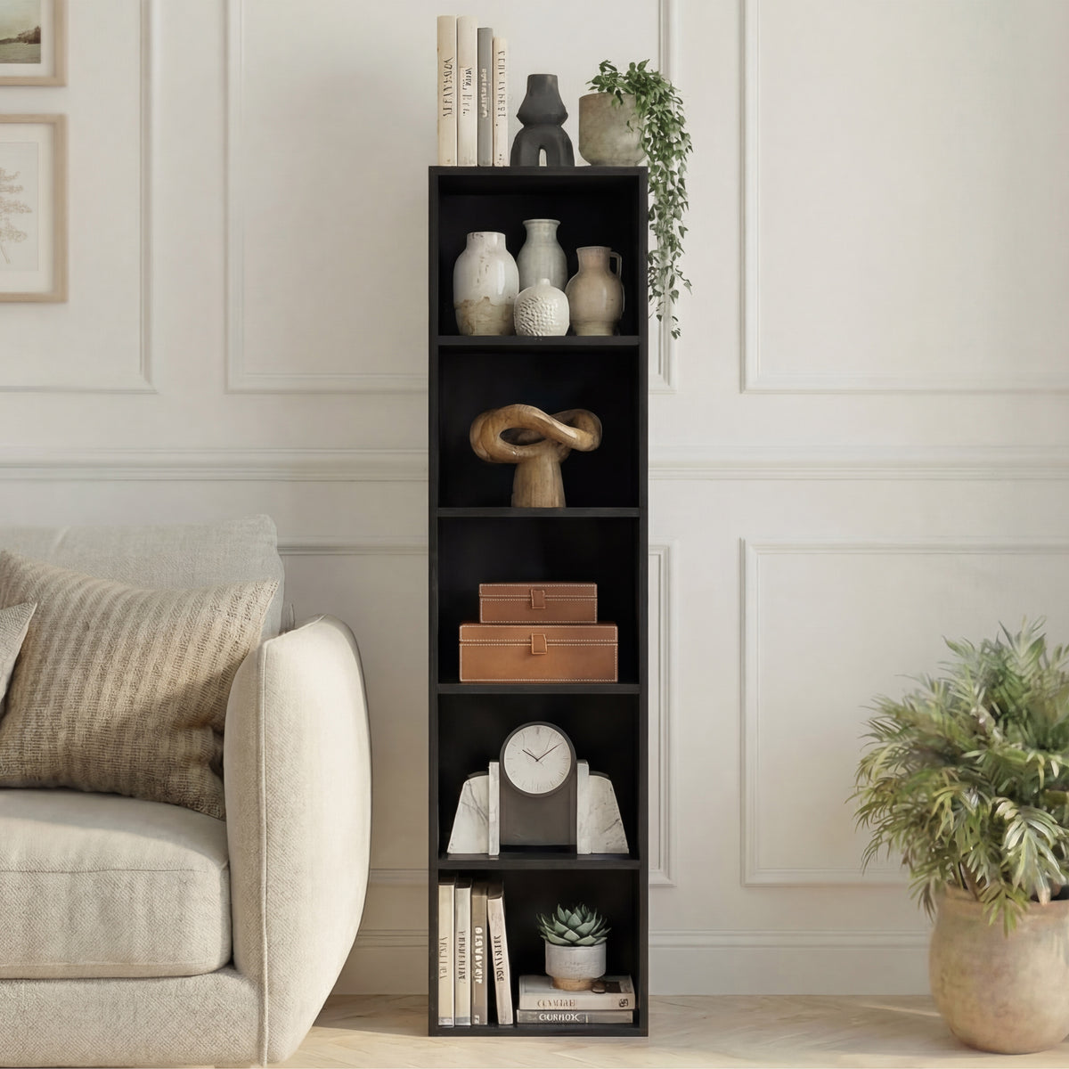 Oxford 5-Tier Cube Bookcase - Black