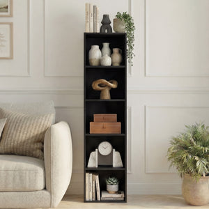 Oxford 5-Tier Cube Bookcase - Black