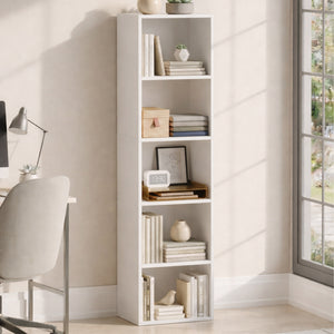 Oxford 5-Tier Cube Bookcase - White