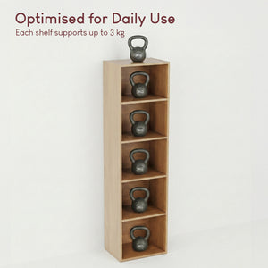 Oxford 5-Tier Cube Bookcase - Oak