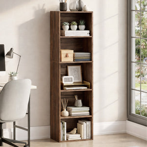 Oxford 5-Tier Cube Bookcase - Walnut