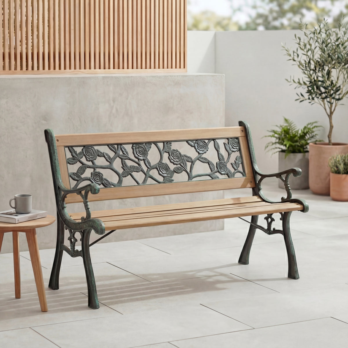 Garden Bench - Rose Style