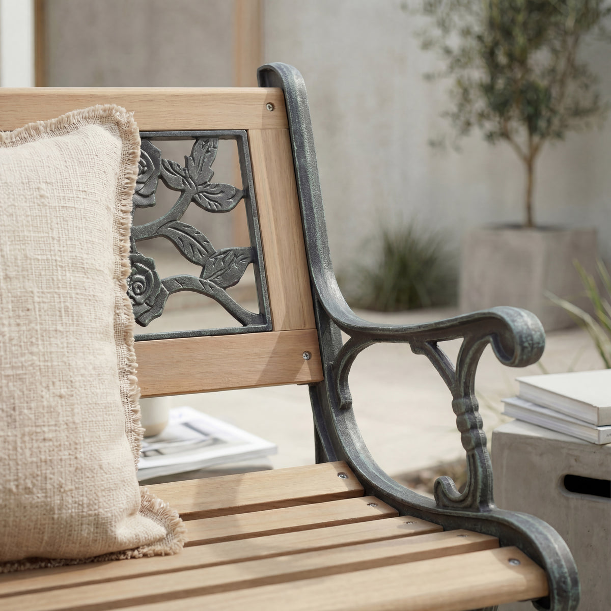 Garden Bench - Rose Style