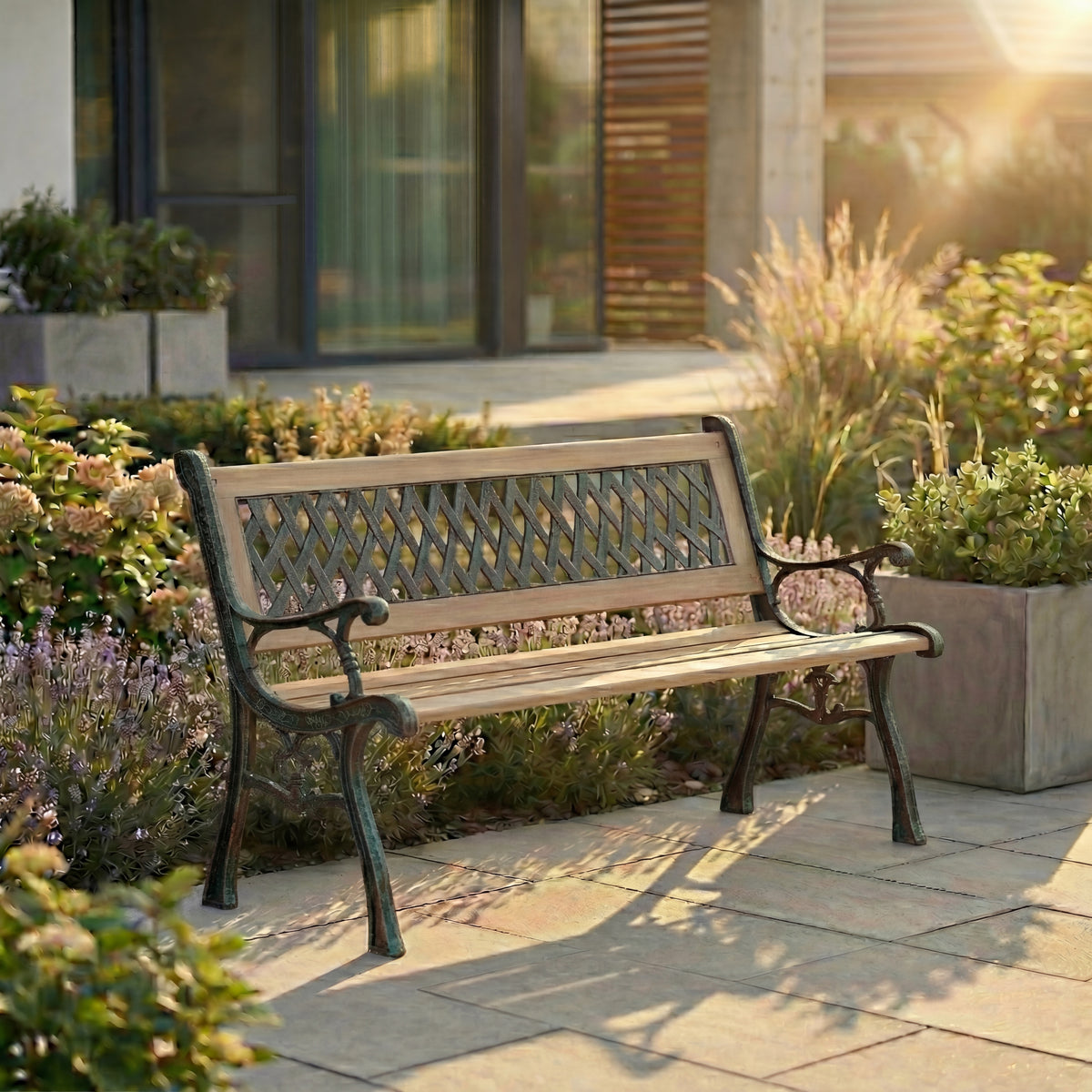 Garden Bench - Cross Style