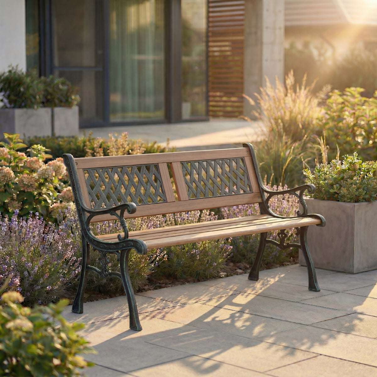 Garden Bench - Twin Cross Style