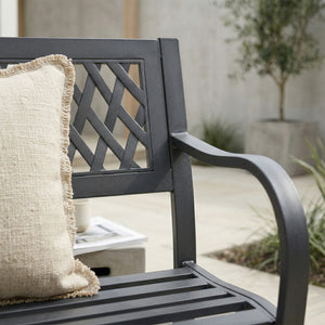 Steel Garden Bench - Lattice
