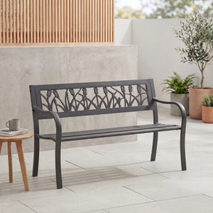 Steel Garden Bench - Tulip