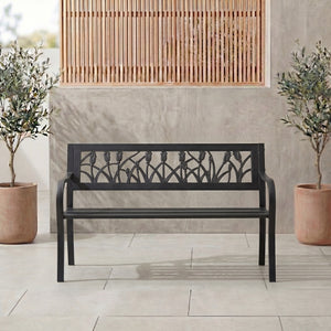 Steel Garden Bench - Tulip