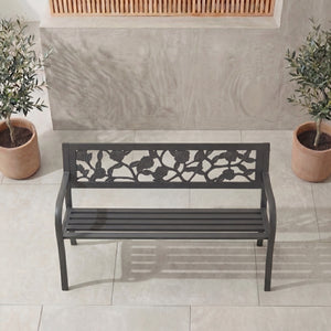 Steel Garden Bench - Rose