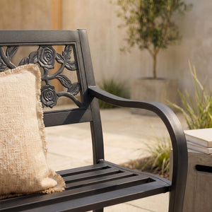 Steel Garden Bench - Rose