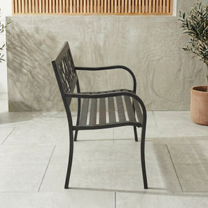 Steel Garden Bench - Rose