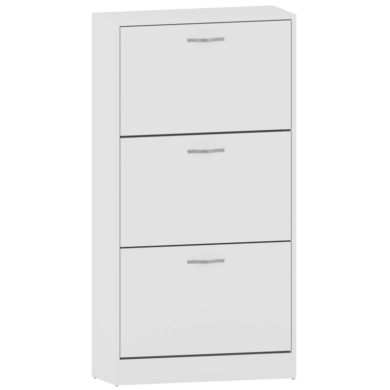 3-Drawer Shoe Cabinet, White