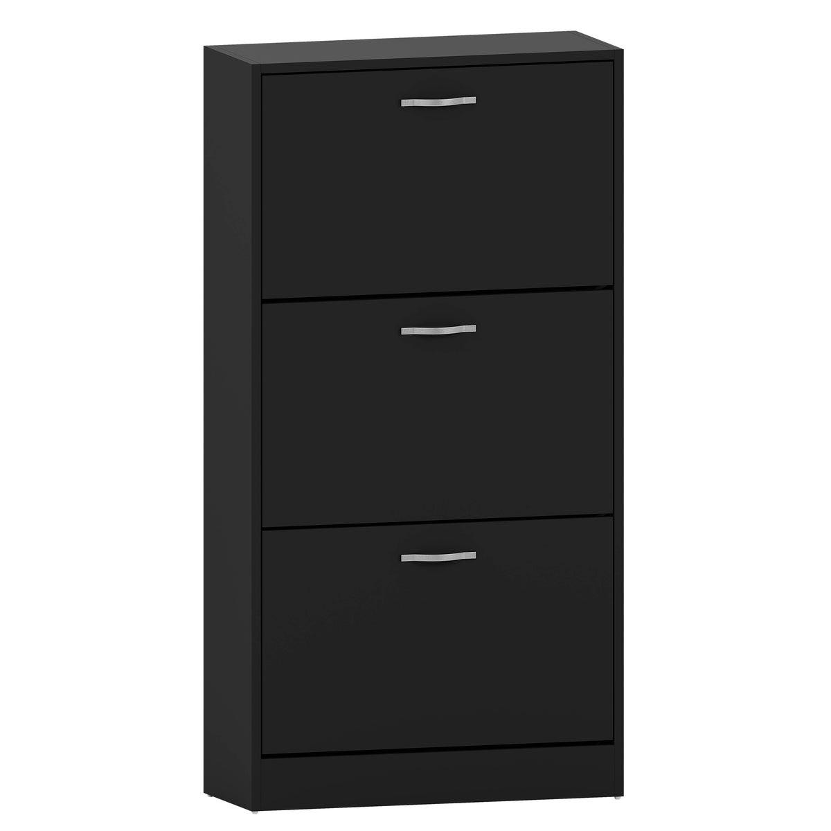 3-Drawer Shoe Cabinet, Black